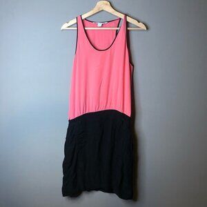 Diane  von furstenberg pink black silk dress 4